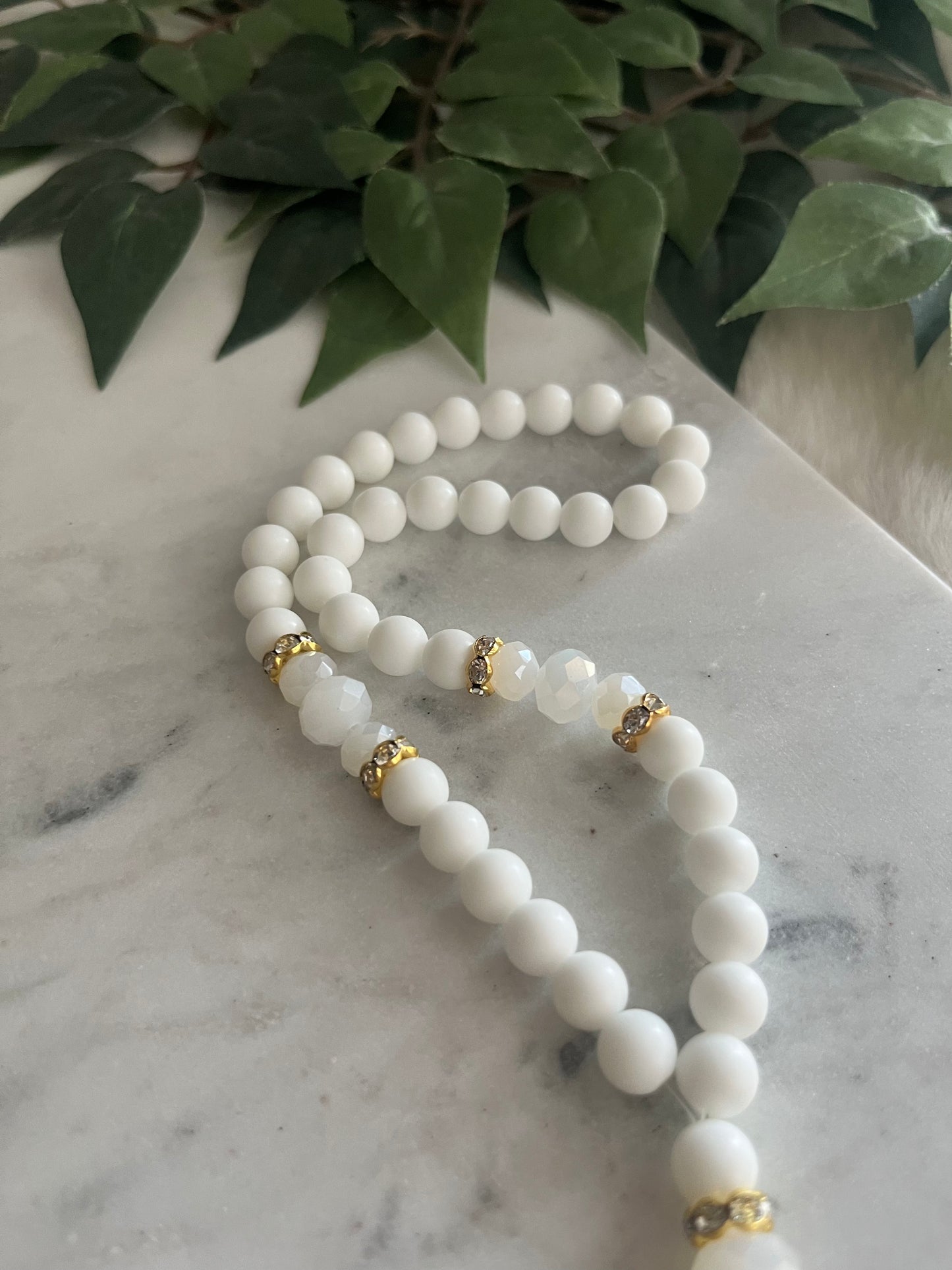 Tasbih - Jeeps & Trucks - Matte White - Allah Pendant - Letter