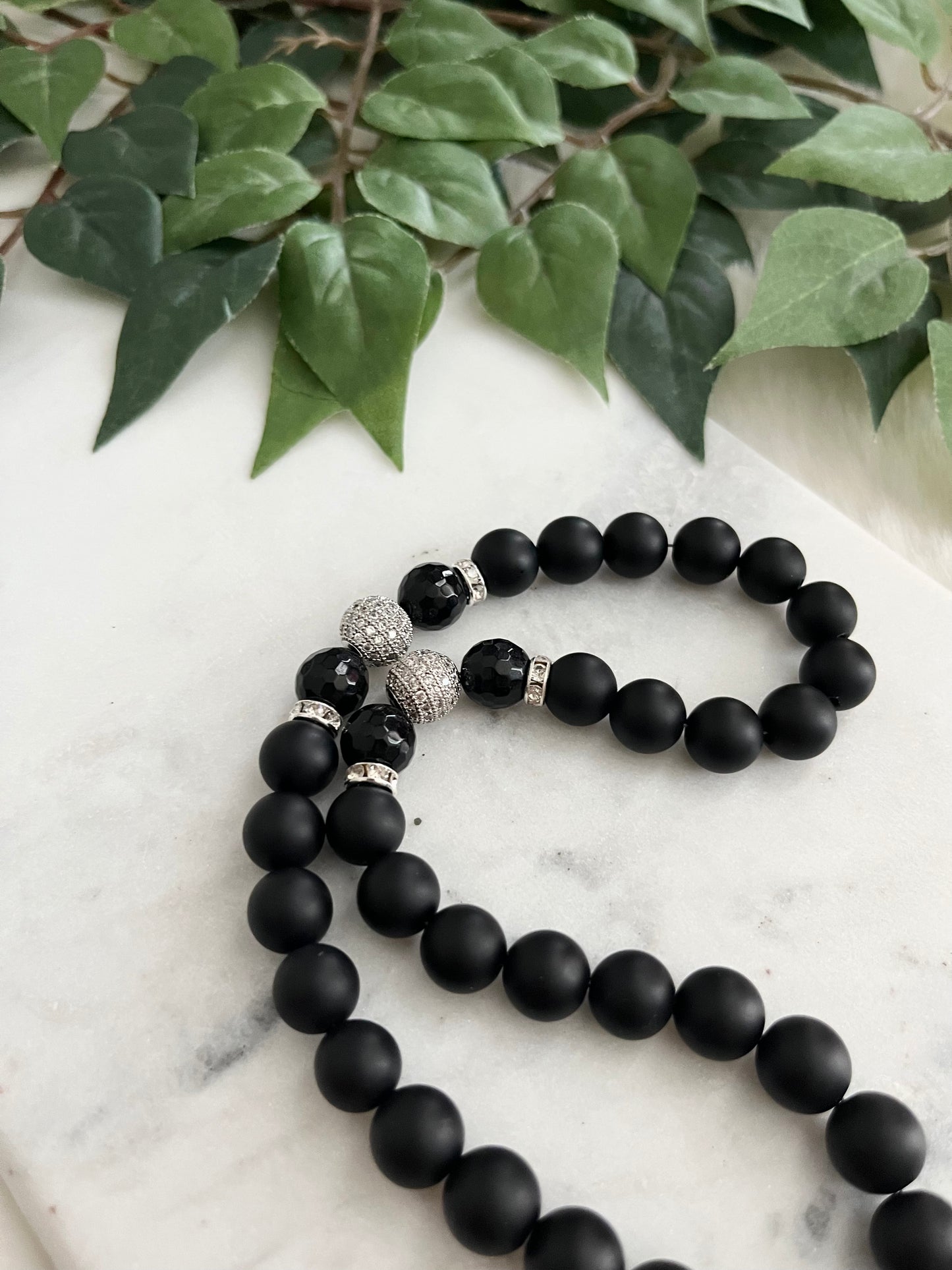 Tasbih - 33 Beads Handheld - Matte Black - Allah Medallion