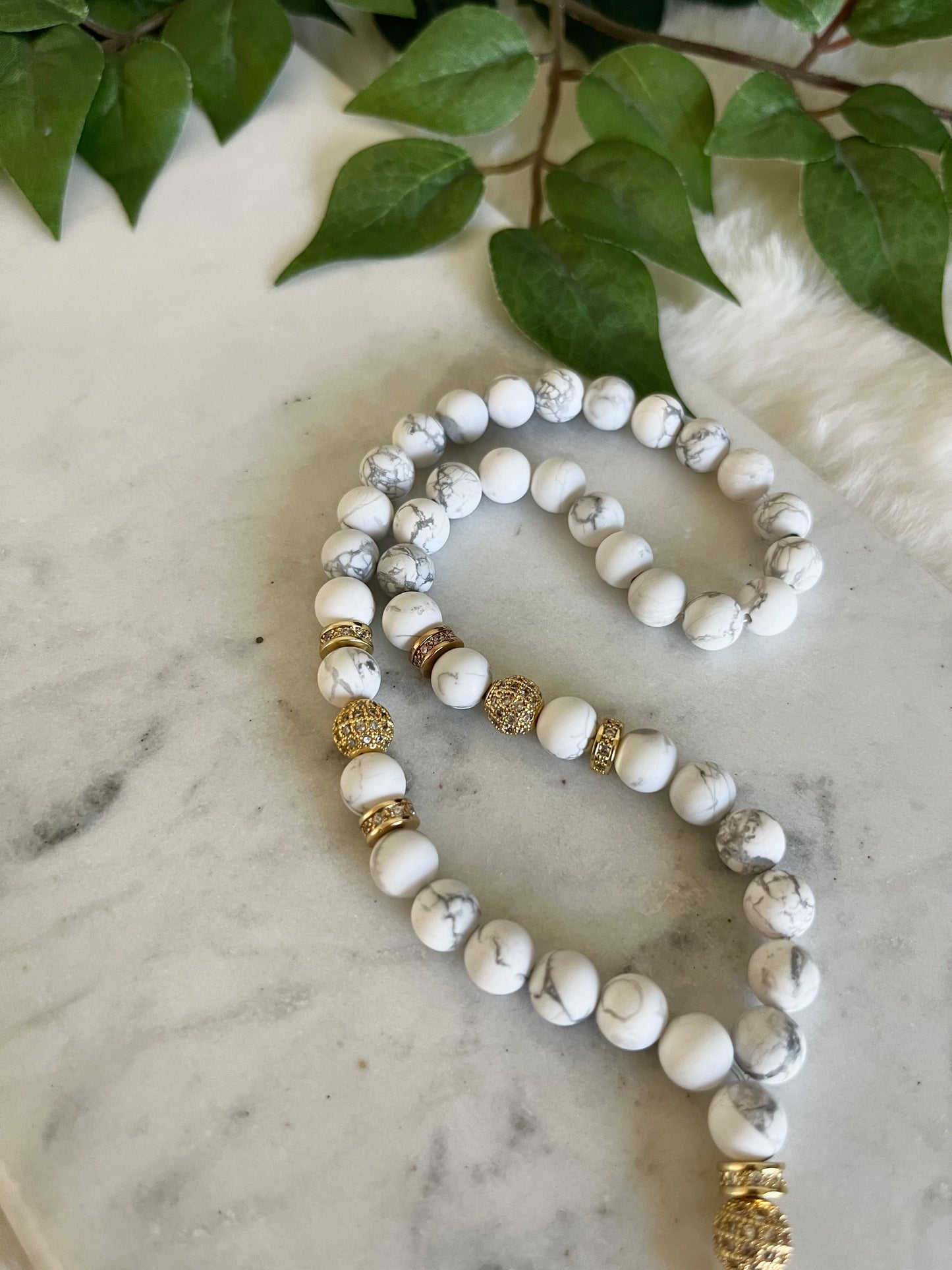 Tasbih - Jeeps & Trucks - Howlite - Allah Pendant