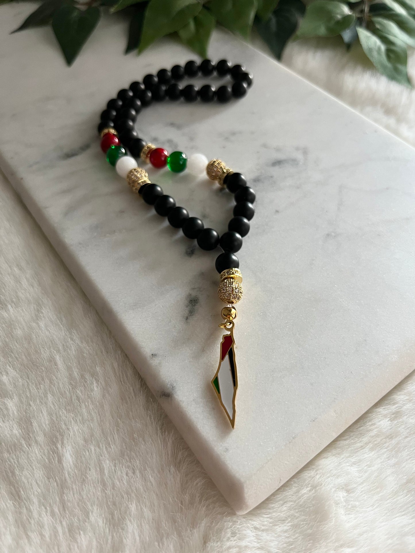 Tasbih - Jeeps & Trucks - Matte Black - Palestine