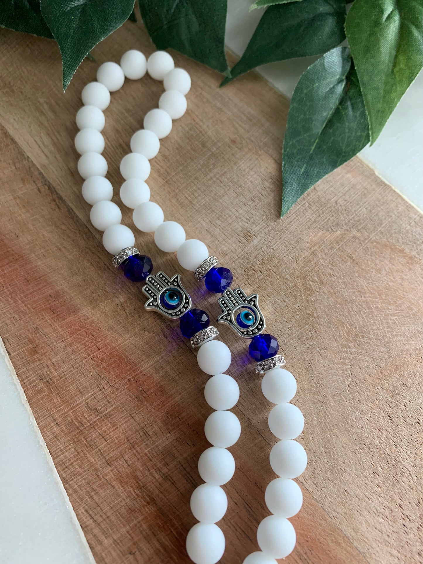 Tasbih - Jeeps & Trucks - Matte White - 4 Qul Pendant - Letter