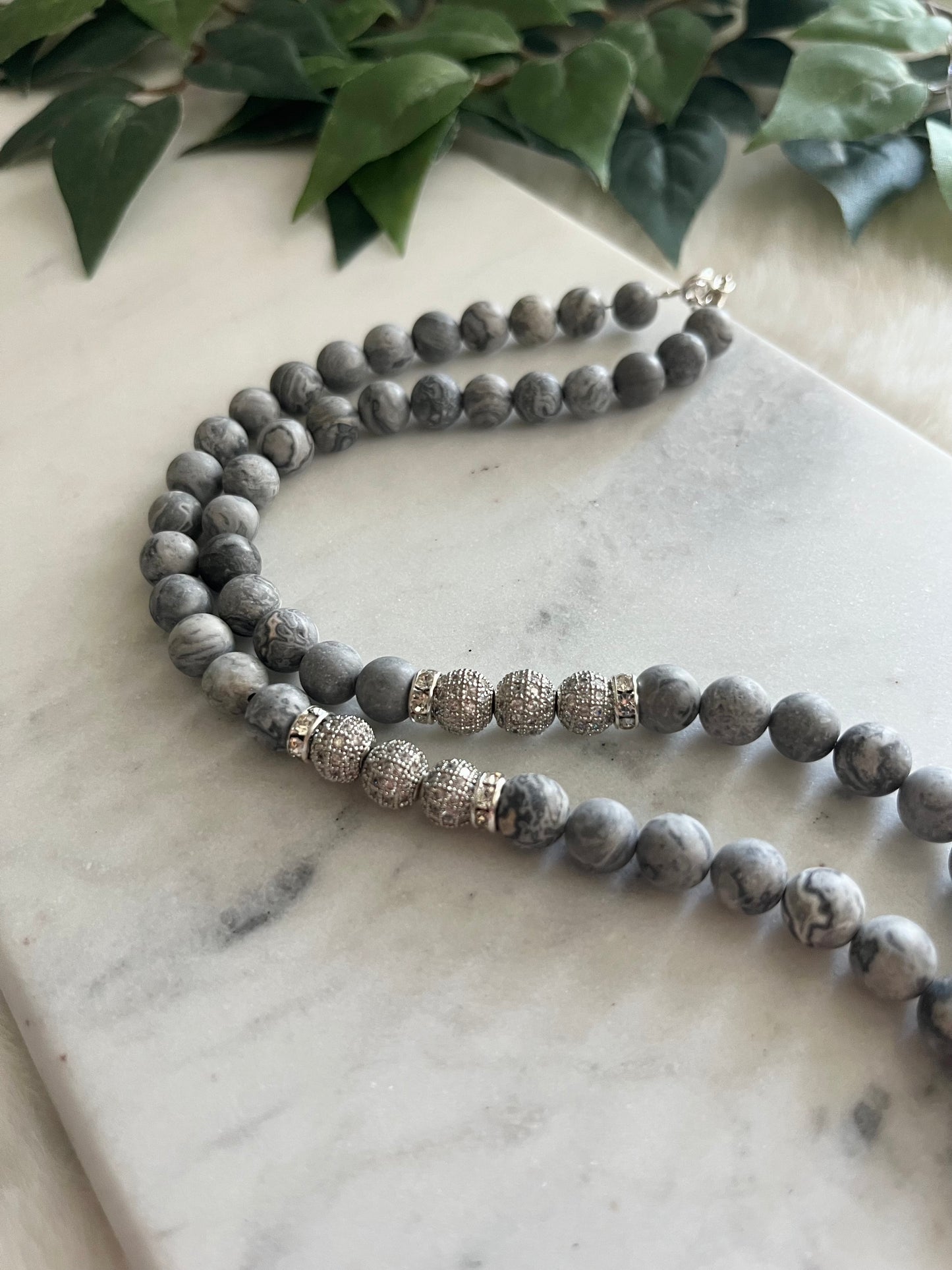 Mens Jasper Zulfiqar Sword Necklace