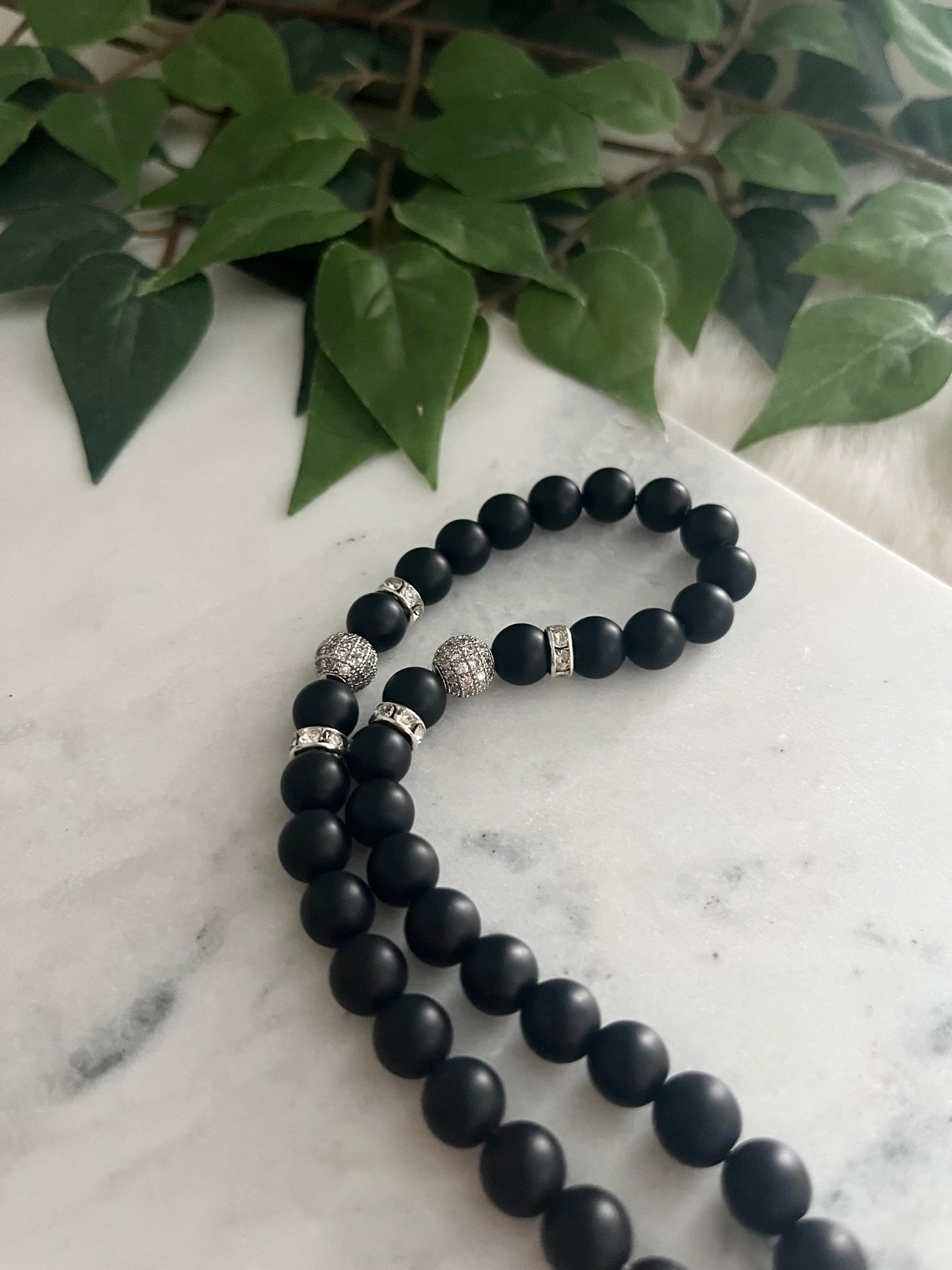 Tasbih - 33 Beads Handheld - Matte Black - Allah Medallion