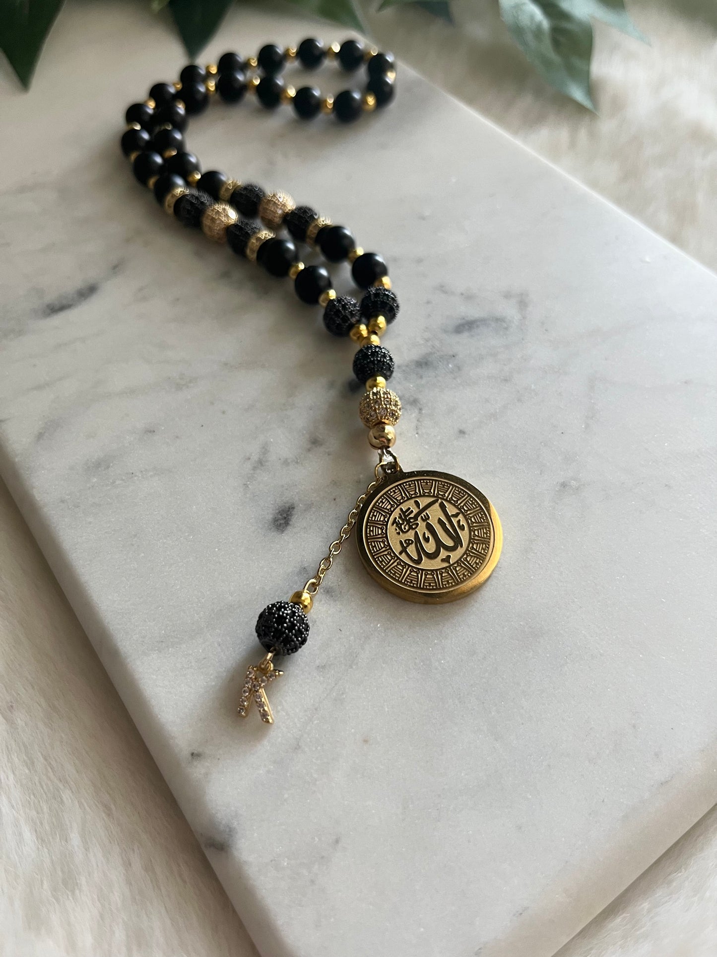 Tasbih - Jeeps & Trucks - Matte Black - Allah Medallion - Letter
