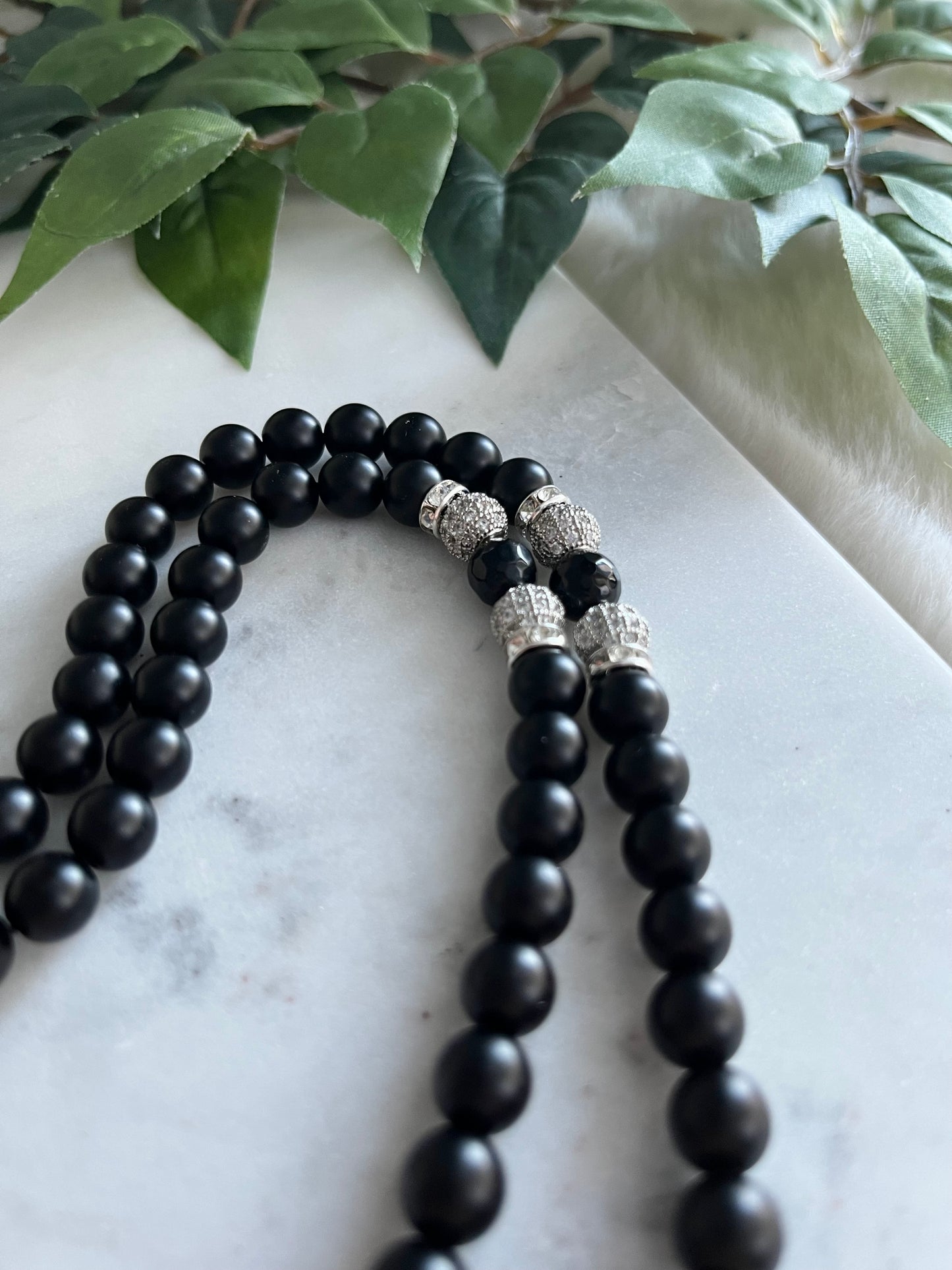Tasbih - Mercedes - Matte Black - Allah Pendant