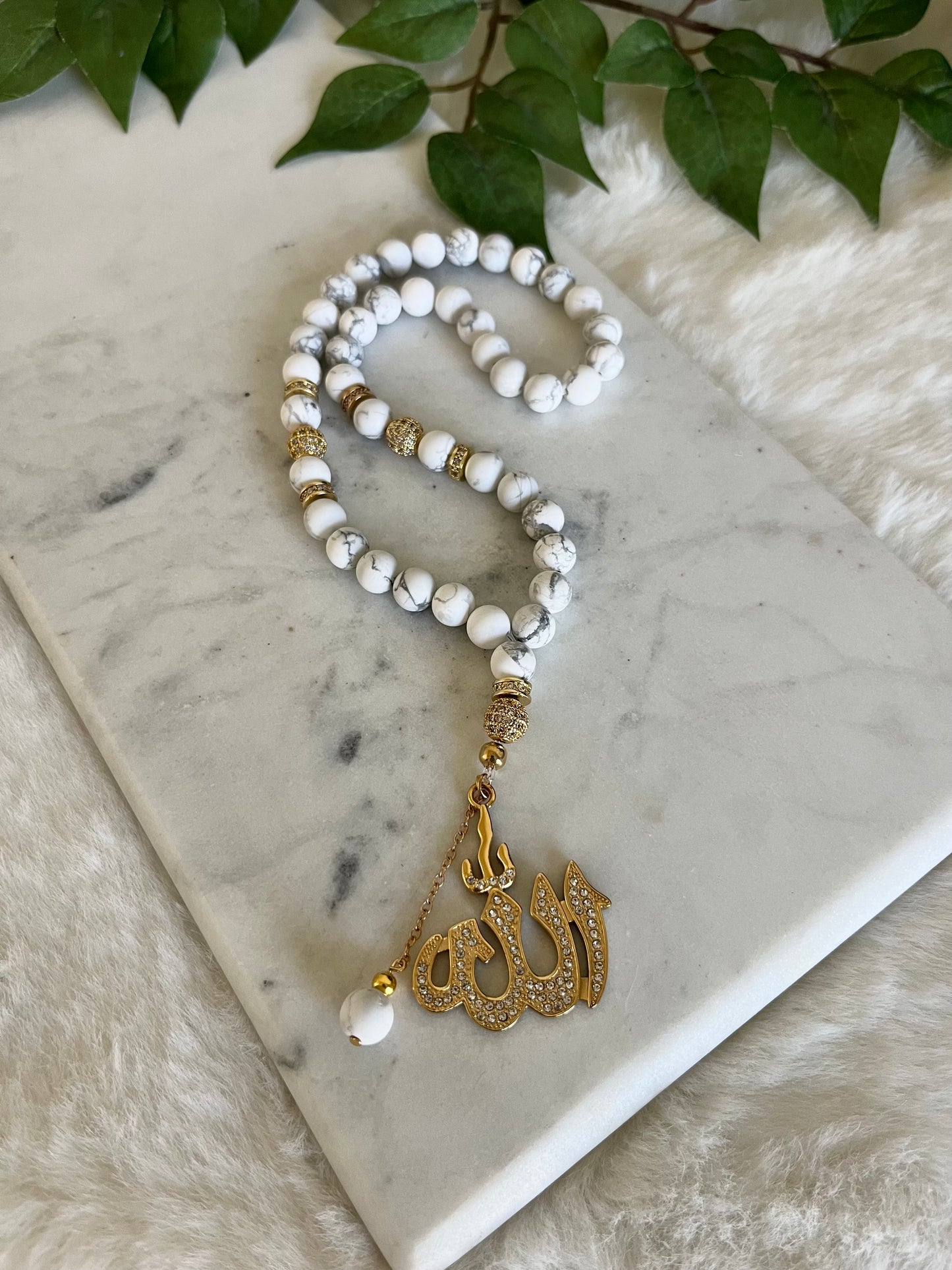 Tasbih - Jeeps & Trucks - Howlite - Allah Pendant