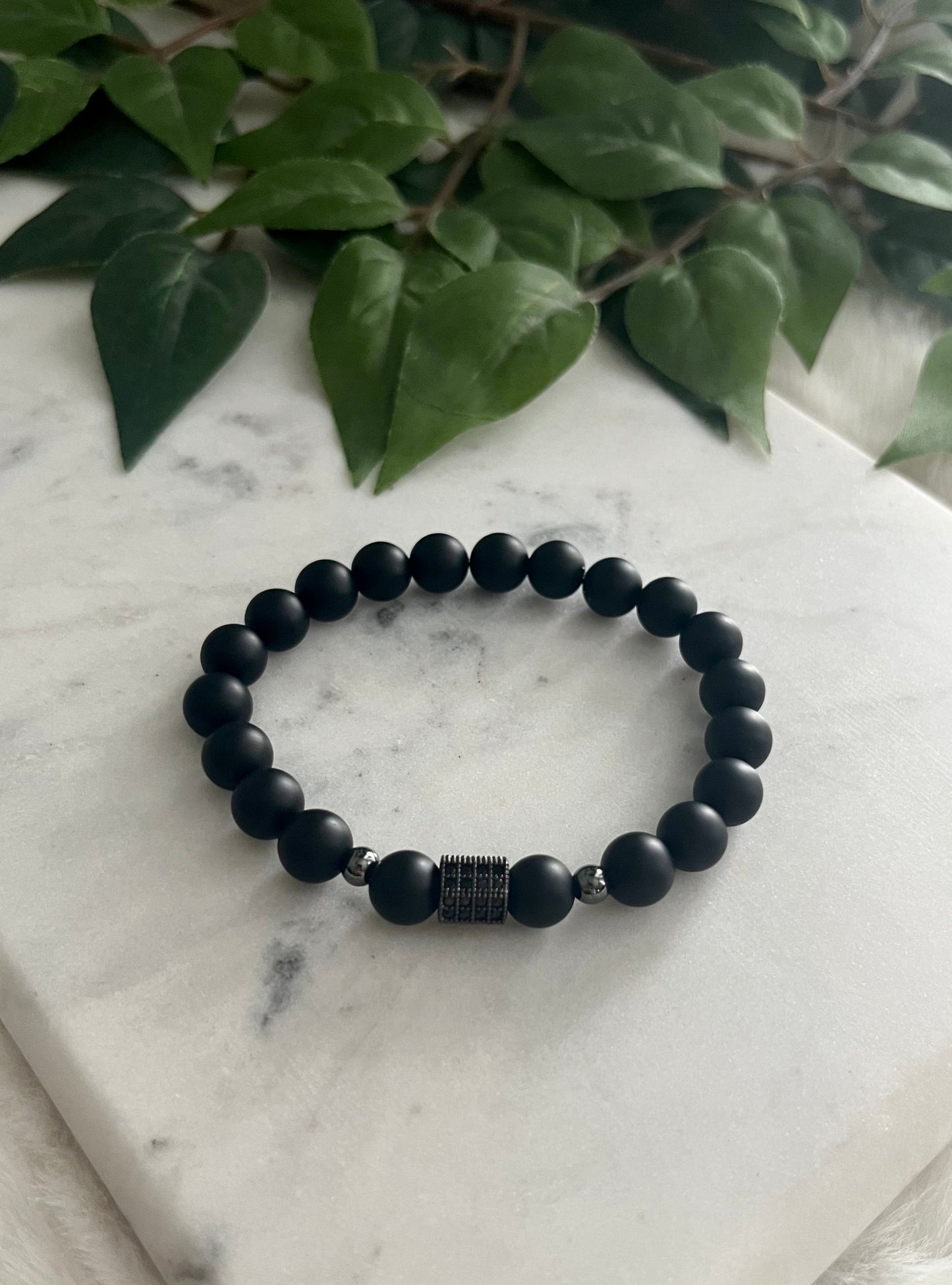 Matte Black Simple Bracelet