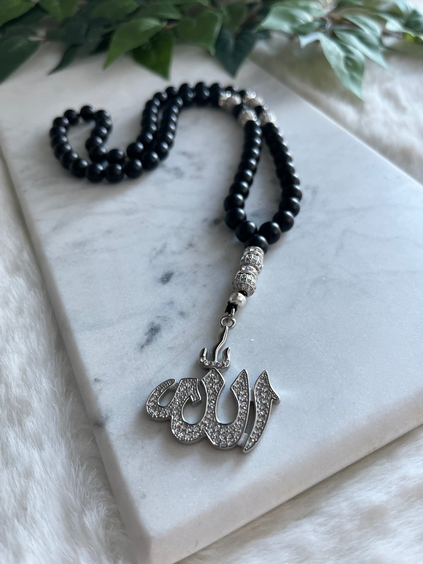 Tasbih - Mercedes - Matte Black - Allah Pendant