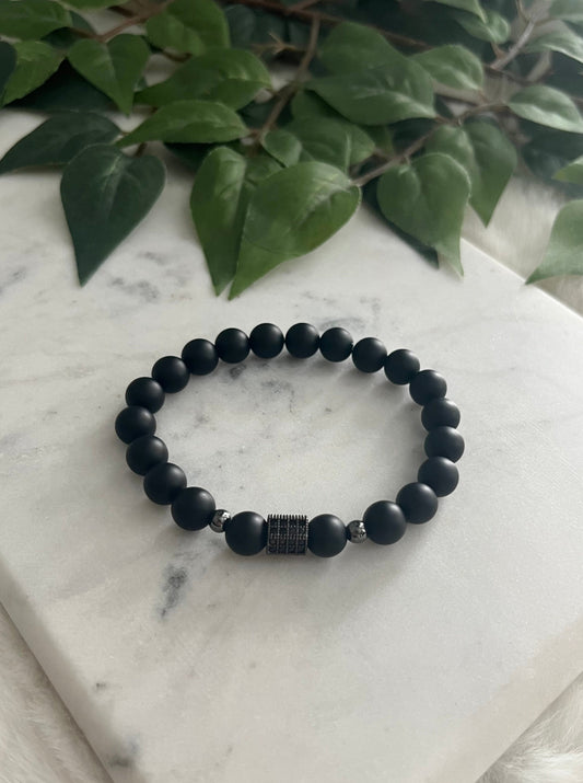 Matte Black Simple Bracelet