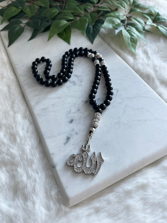 Tasbih - Mercedes - Matte Black - Allah Pendant