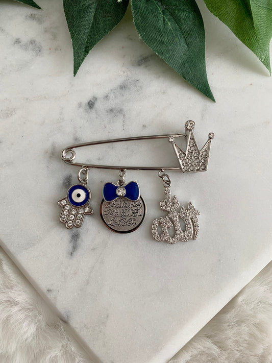 Baby Pin - Hamsa & Allah Charm - Boys