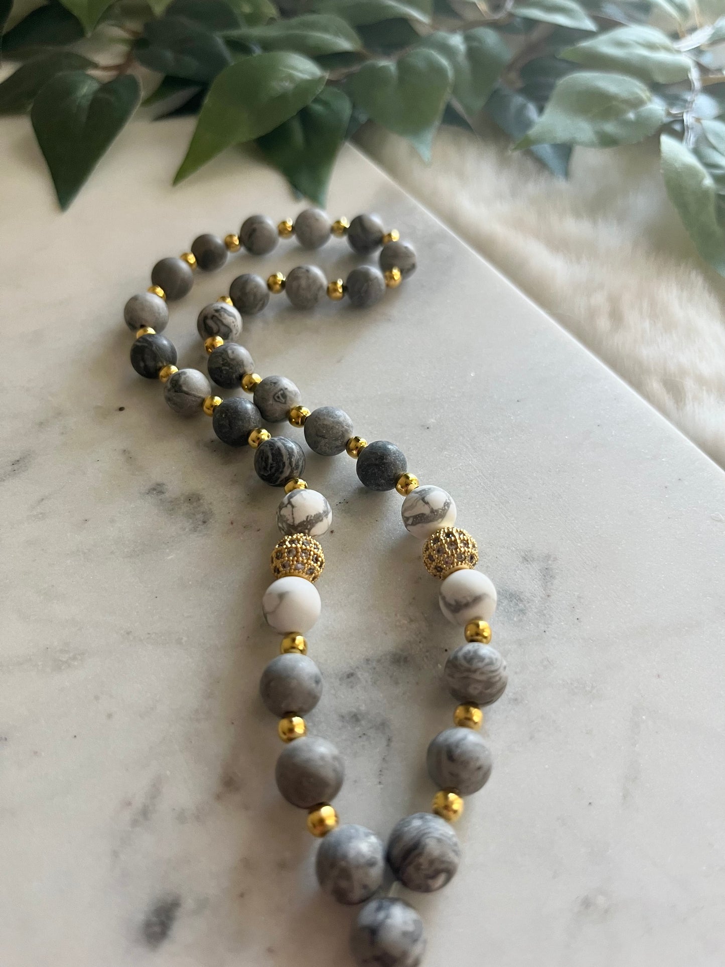 Tasbih - Jeeps & Trucks - Jasper & Howlite - Hamsa & Letter