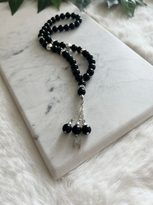 Tasbih - Jeeps & Trucks - Matte Black & Silver - Letter