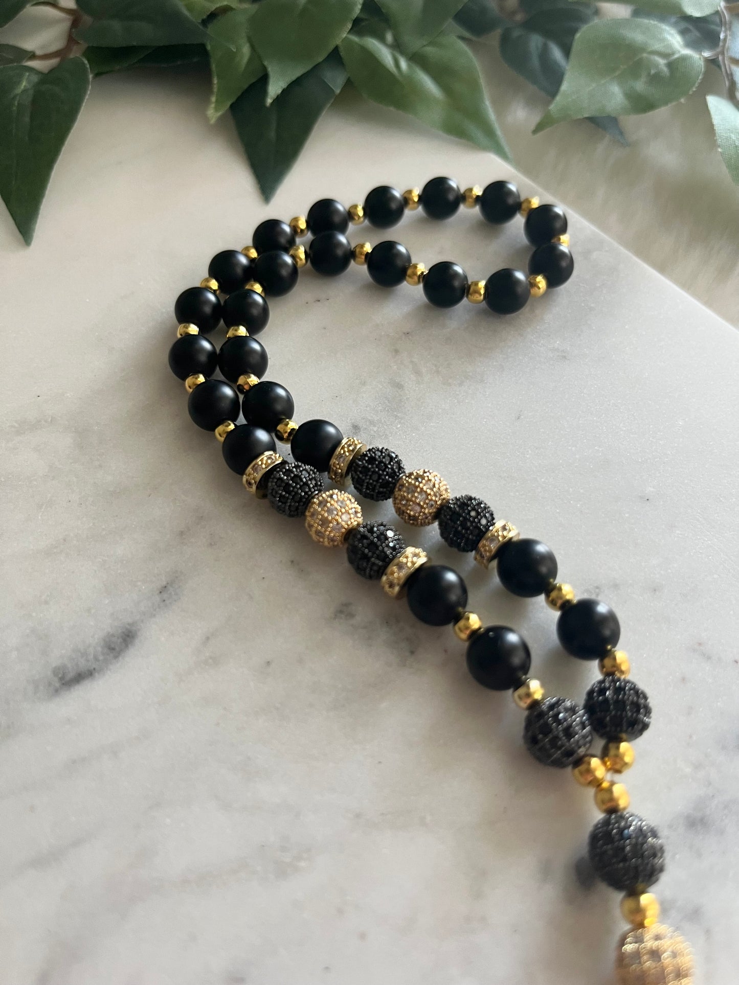 Tasbih - Jeeps & Trucks - Matte Black - Allah Medallion - Letter